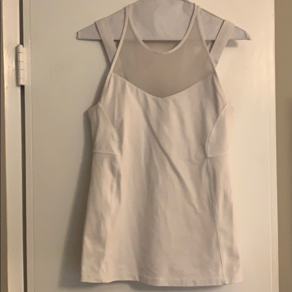 Lululemon White and Mesh Tank